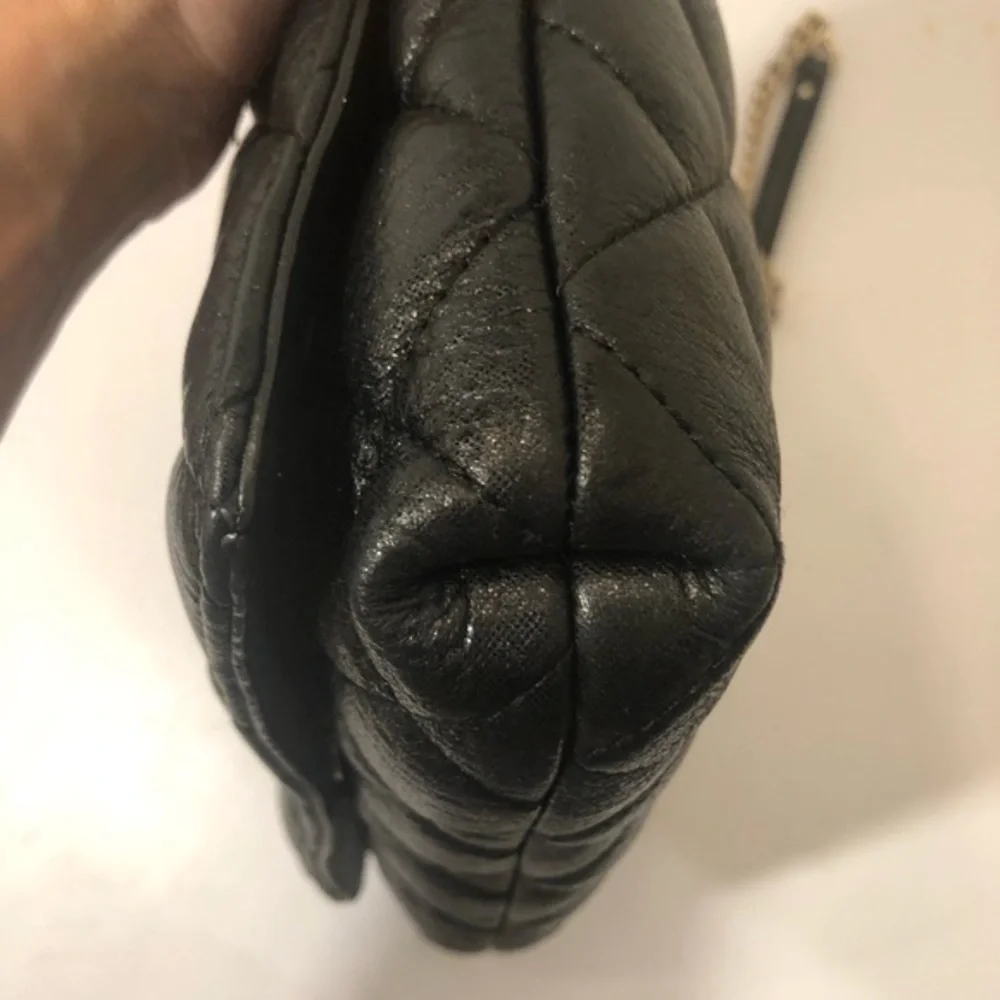 Kate spade black quilted flap bag